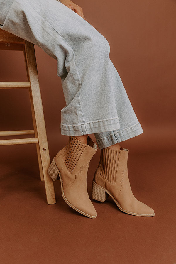 impressions The Oaklynn Faux Nubuck Boot in Camel