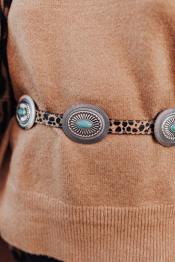 Impressions The Steele Concho Leopard Belt