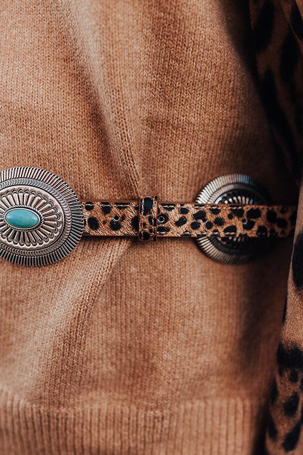 Impressions The Steele Concho Leopard Belt