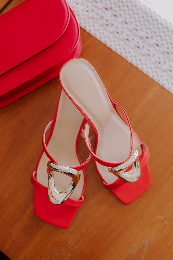 Impressions The Stella Faux Leather Heel In Red