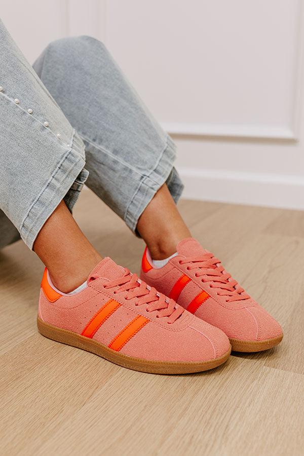 impressions The Sutton Faux Suede Sneaker in Pink