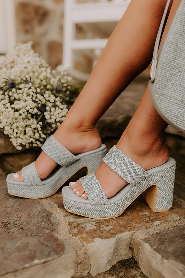 Impressions The Talia Woven Heel In Light Blue