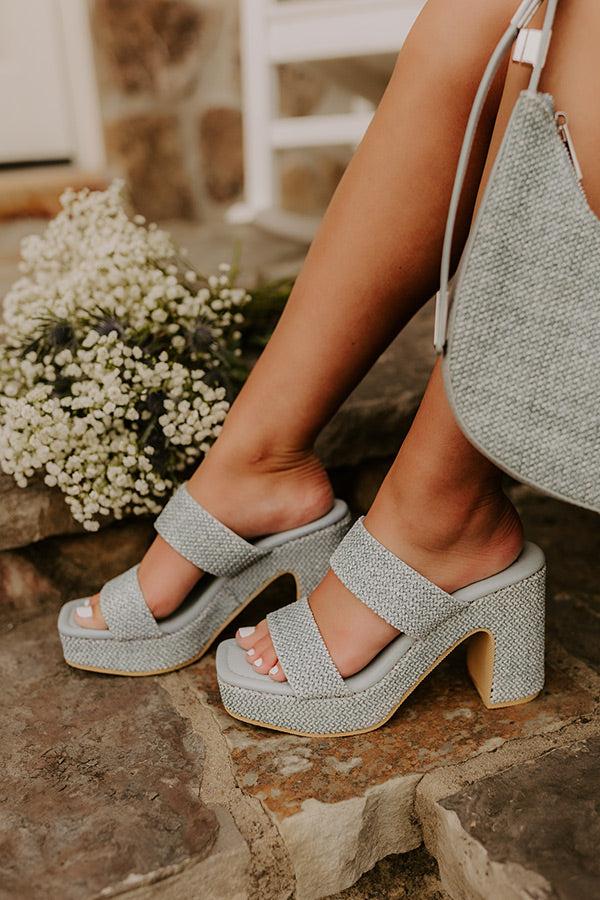 Impressions The Talia Woven Heel In Light Blue