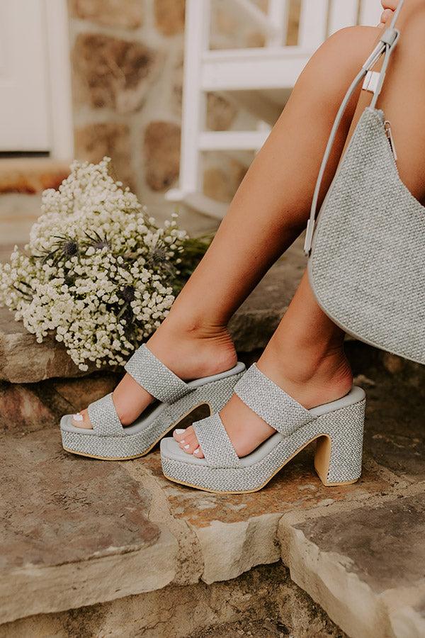 impressions The Talia Woven Heel in Light Blue