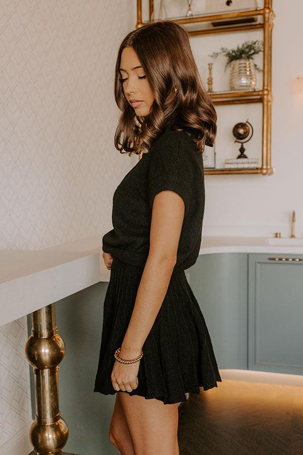 Impressions The Vineyard Affair Knit Top In Black