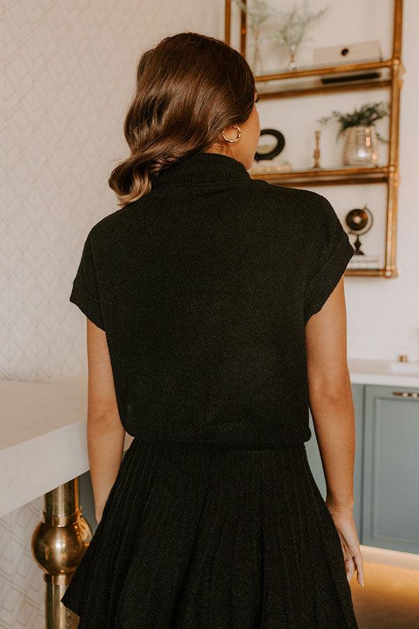 Impressions The Vineyard Affair Knit Top In Black