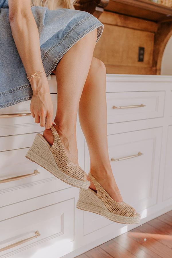 Impressions The Vivian Woven Wedge In Tan