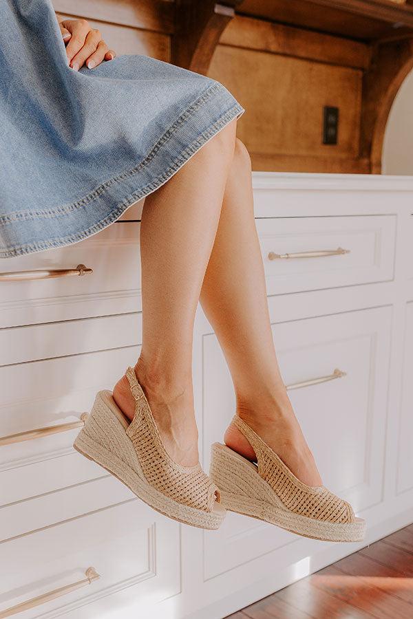 impressions The Vivian Woven Wedge In Tan