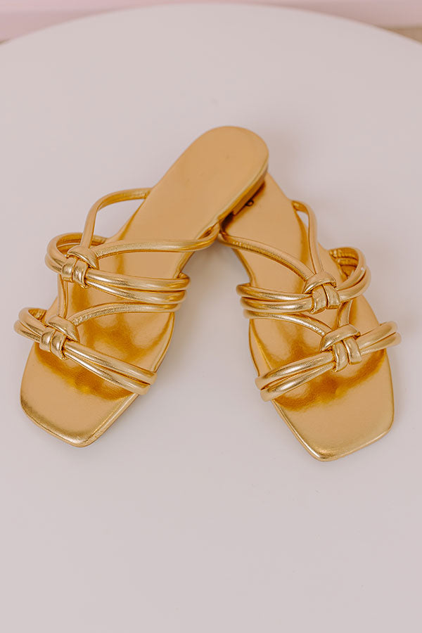 impressions The Willa Metallic Sandal in Gold