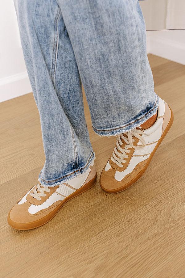 impressions The Zoey Faux Leather Sneaker in Camel