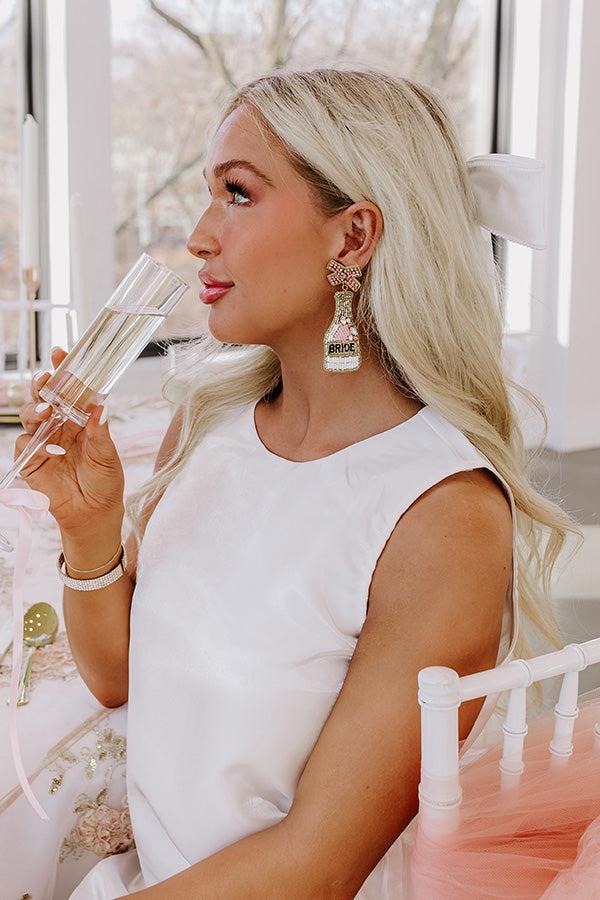 impressions Toast To The Bride Earrings In Gold