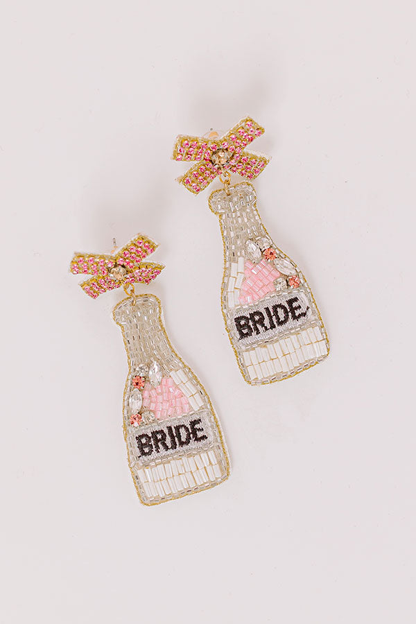 impressions Toast To The Bride Earrings In Silver