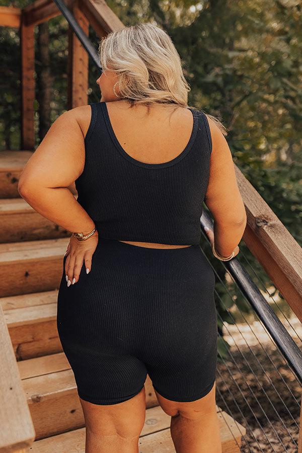 Impressions Trailside Cutie Ribbed Crop Top Curves