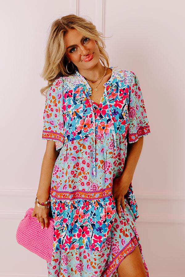 Impressions Tropical Bloom Midi In Blue