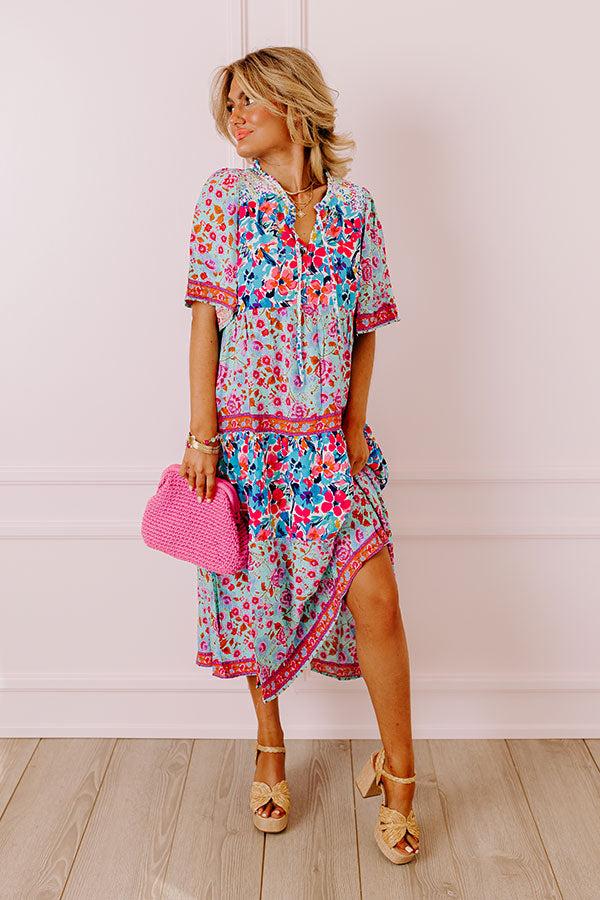 Impressions Tropical Bloom Midi In Blue