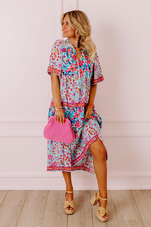 impressions Tropical Bloom Midi in Blue