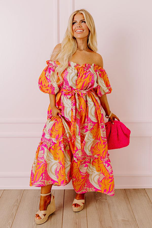 impressions Tropical Tango Maxi Dress Curves