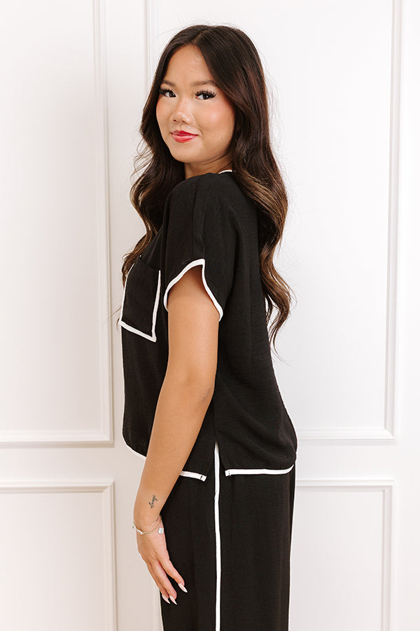 Impressions Upper East Ease Shift Top In Black