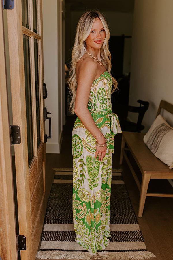 Impressions Vacay Vibes Wide Leg Smocked Jumpsuit