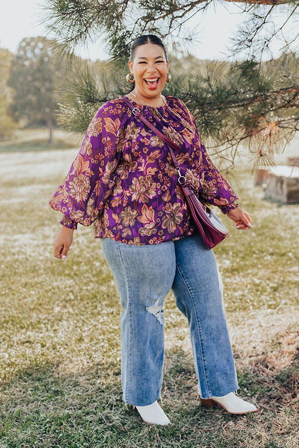 Impressions Vineyard Charm Floral Top Curves