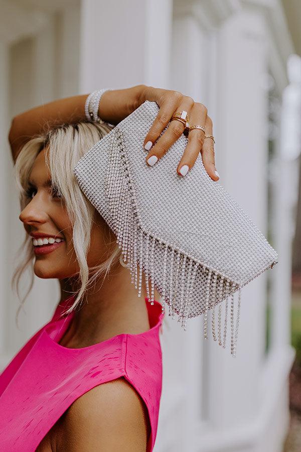 Impressions VIP Party Rhinestone Clutch In Silver