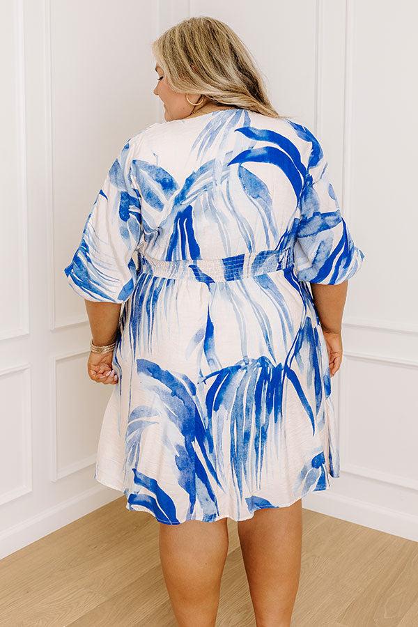 Impressions Watercolor Weekend Mini Dress Curves