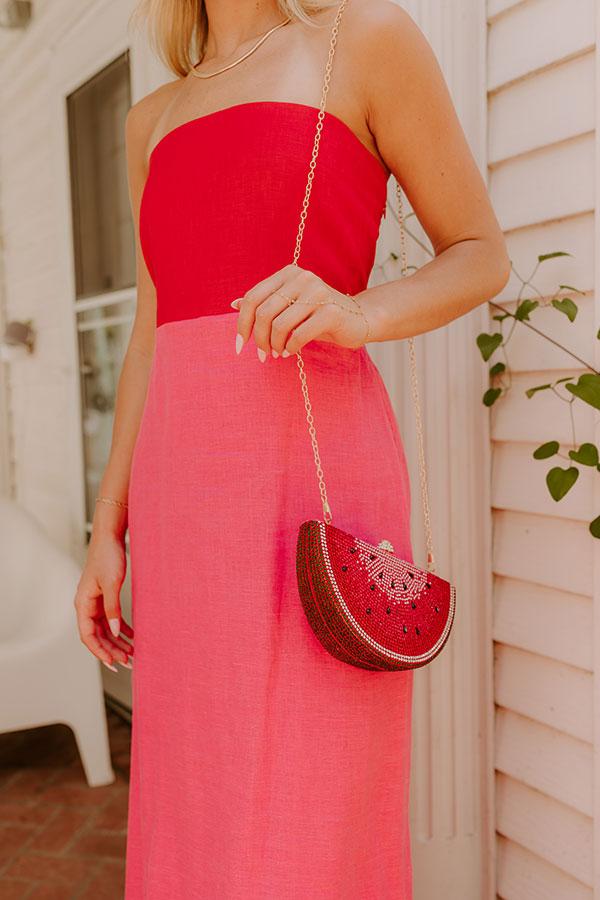 impressions Watermelon Sugar Embellished Clutch