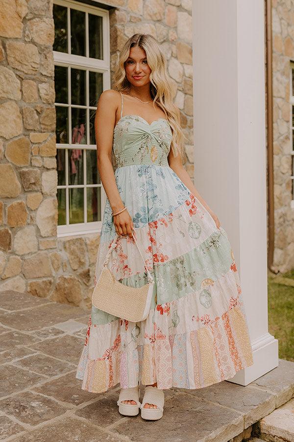 Impressions Whisk Me Away Floral Tiered Maxi Dress