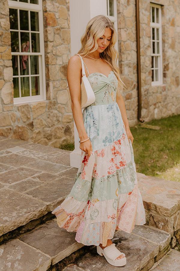 impressions Whisk Me Away Floral Tiered Maxi Dress