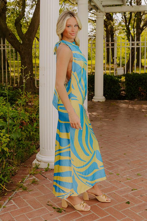 Impressions Zanzibar Dream Satin Maxi Dress