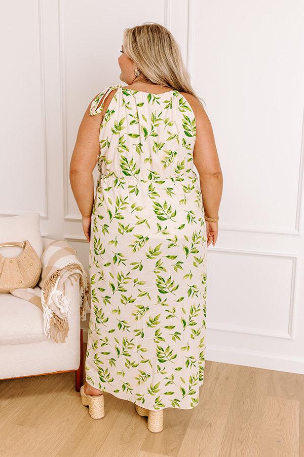 Impressions Ivy Brunch Linen-Blend Midi Dress Curves