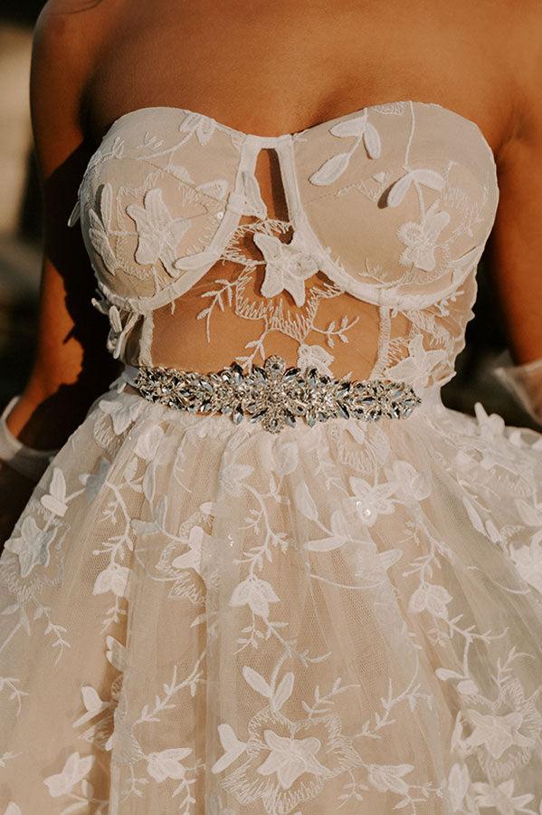 Impressions Just A Glimmer Embellished Ribbon Belt/Headband