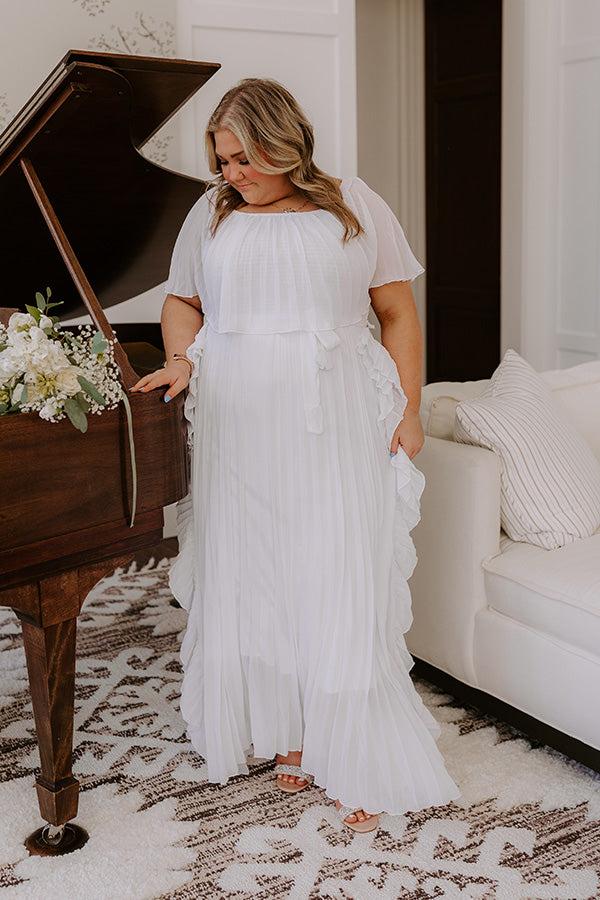 impressions Lost In Your Eyes Pleated Maxi Dress Curves