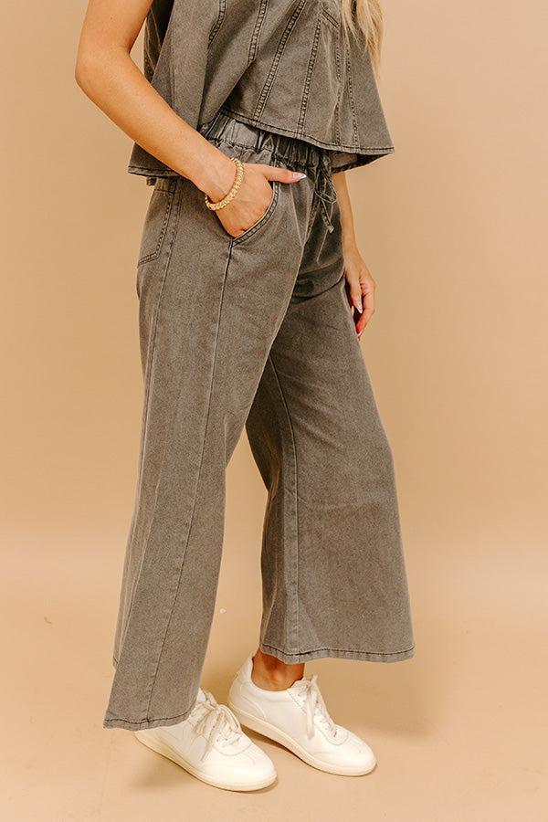 Impressions Metropolitan Muse High Waist Chambray Pants