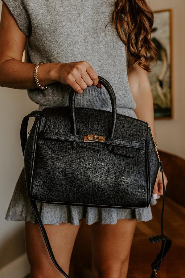 Impressions Midtown Charm Faux Leather Purse In Black