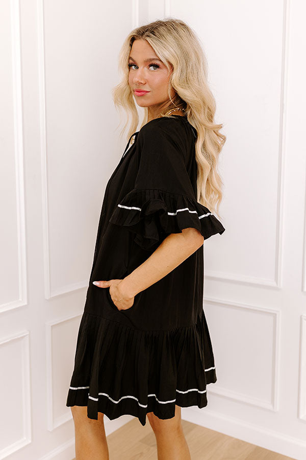 Impressions Mimosas On The Patio Mini Dress In Black