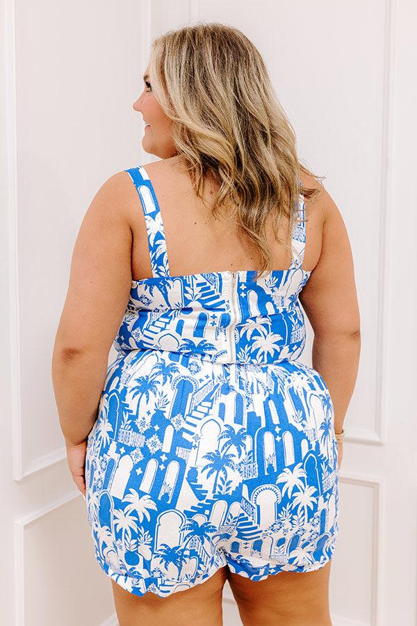 Impressions Mykonos Muse Linen-Blend Crop Top Curves