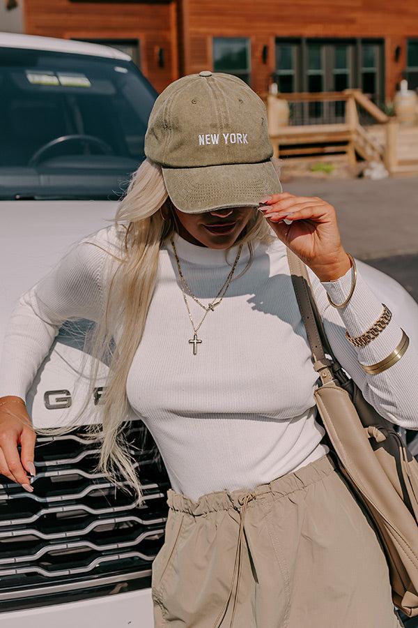 Impressions New York Embroidered Baseball Cap In Sage
