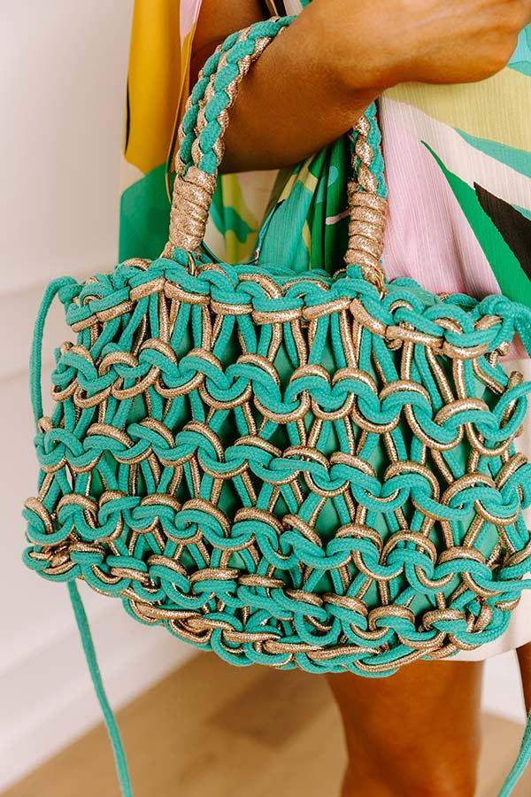 impressions Oceanside Bliss Woven Purse in Ocean Wave