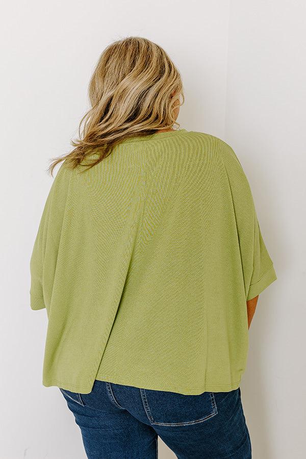 Impressions One Way Ticket Shift Top In Lime Punch Curves