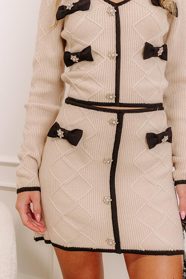 Impressions Penthouse Chic High Waist Knit Mini Skirt