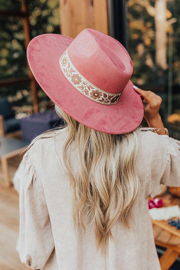 Impressions Posh Moment Faux Suede Fedora In Light Rust
