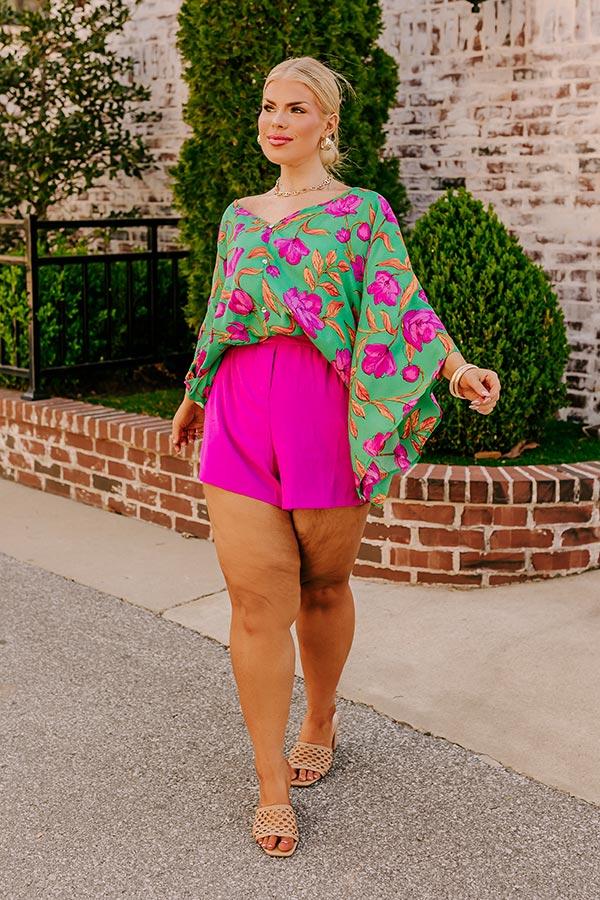 Impressions Ready To Remix High Waist Shorts In Orchid Curves