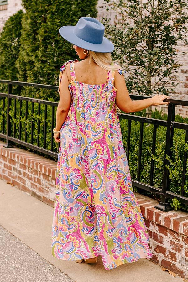 Impressions Resort Radiance Paisley Maxi Dress Curves