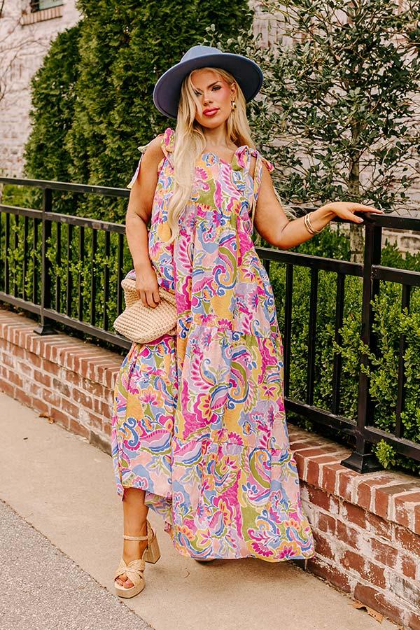 impressions Resort Radiance Paisley Maxi Dress Curves