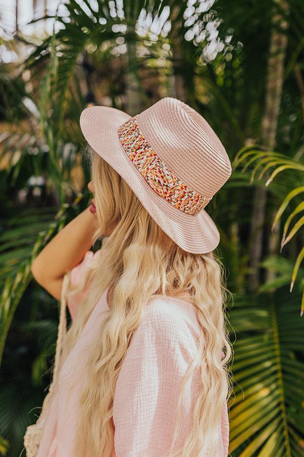 Impressions Retreat Yourself Raffia Hat In Light Blush