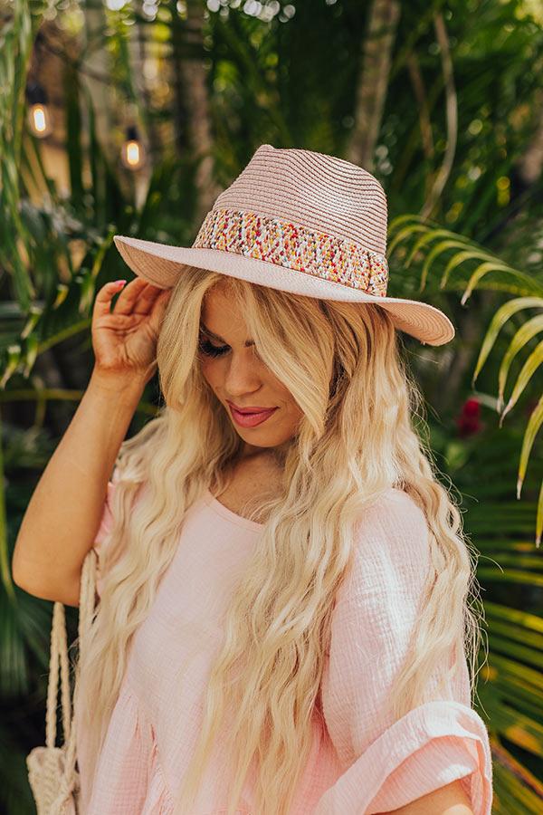 impressions Retreat Yourself Raffia Hat In Light Blush