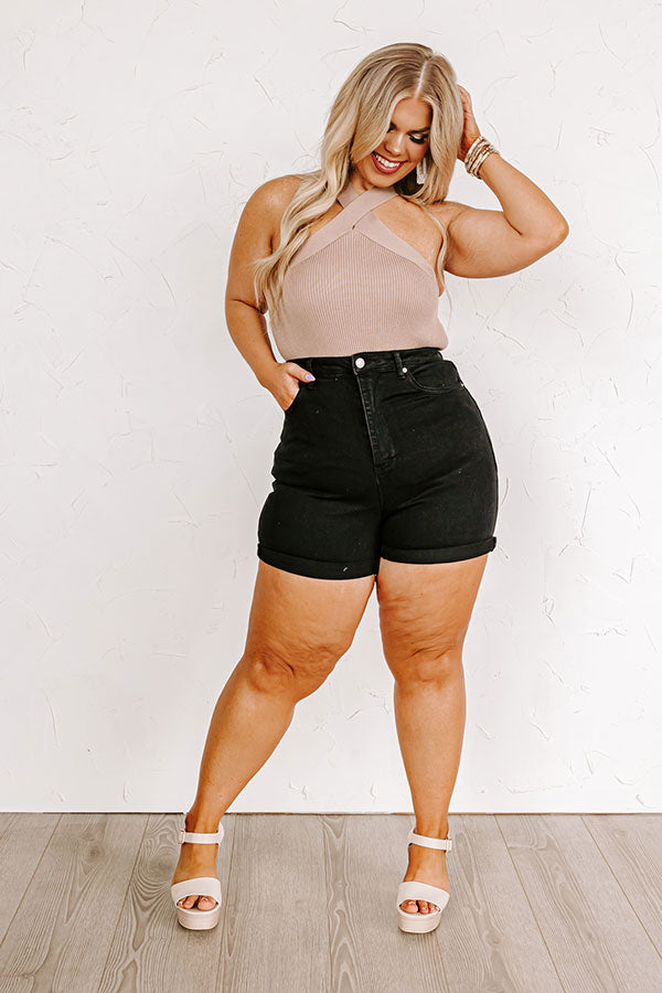 Impressions Risen The Lilliana High Waist Shorts Curves