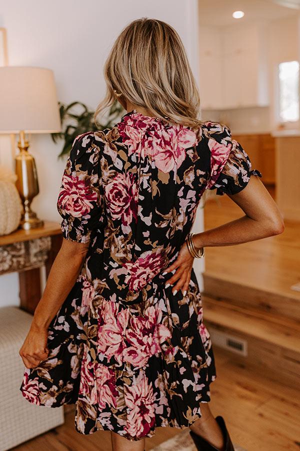 Impressions Rose Garden Romance Button Down Mini Dress