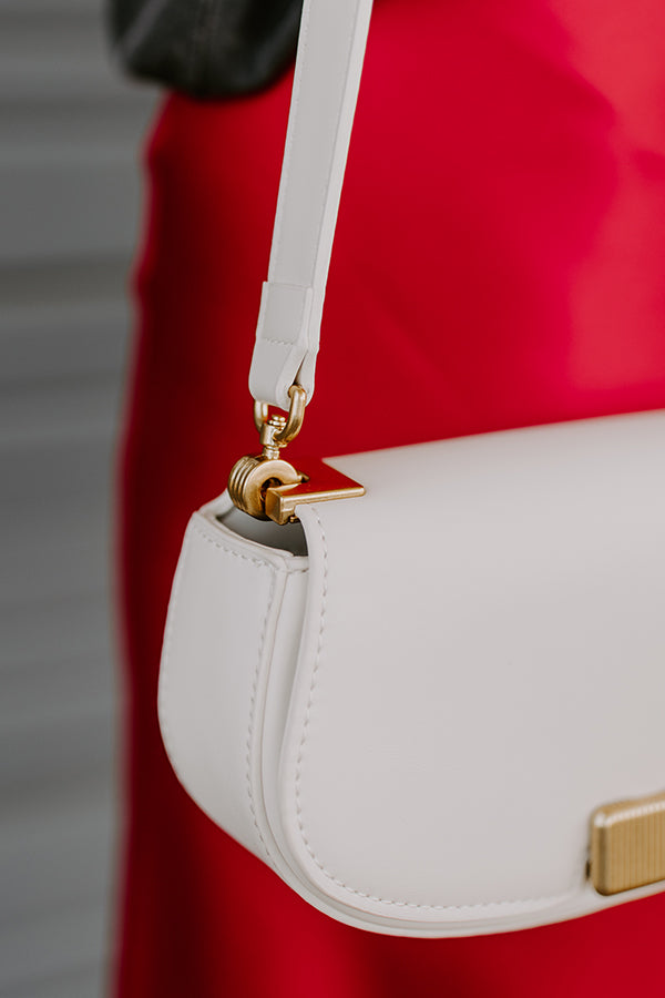 Impressions Simple Staple Faux Leather Purse In Ivory